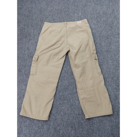 Levis Pants Cargo Crop Capri Pants Womens 10 Beige Cotton Y2K Utility Outdoor - Picture 2 of 11